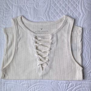 American Eagle AEO First Essentials Women’s Sz S Tank Top Cream Color